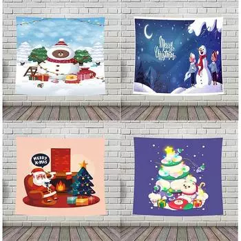 Christmas Creative Christmas Tree Tapestry Living Room Sofa Home Decoration Christmas Gift 100x75cm