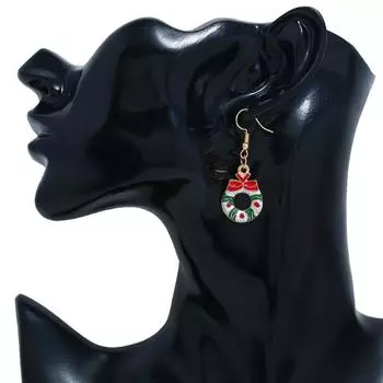 Christmas Creative Jewelry Fashion Joker Drip Bell Wreath Necklace Accessories for Women