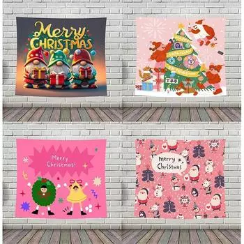 Рождественский милый мультяшный гобелен гостиная диван украшение дома рождественский подарок 100x75cm