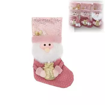 Christmas Day Decoration Glitter Plush Decoration Christmas Socks Candy Christmas Accesso Child U7T4 C-ONE