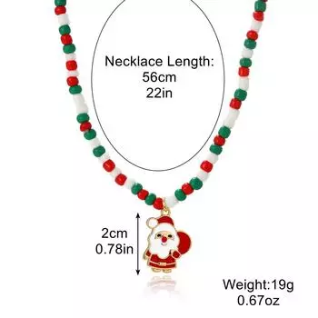 Christmas Day Necklace European and American Multi-layer Christmas Necklace Christmas Necklace