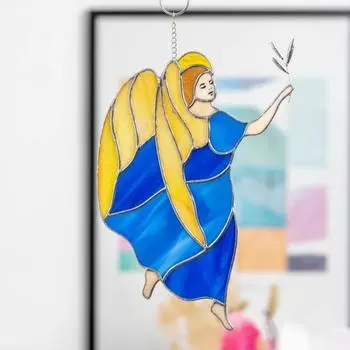 Christmas Decorations Guardian Angel Suncatcher Window Hanging Decor for Christmas Tree Living A