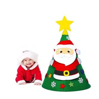 Christmas Decorations, Home Entertainment Christmas Gifts Children Diy Felt Christmas Tree Game Toys
