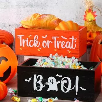 Christmas decorations painted wooden sleigh combination pendant gift box Christmas tree decoration