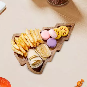 Рождественский ужин Тарелка Доска Посуда Закуски Поднос Еда для Стола Бар Christmas Tree