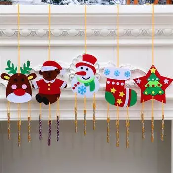 Рождественский подвесной колокольчик своими руками для детского сада, развивающая игрушка, небольшой подарок, подарочный приз, украшения, принадлежности Deer