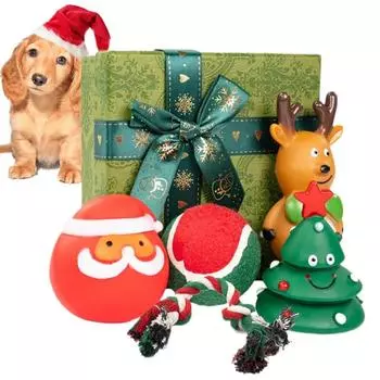 Christmas Dog Chew Toy Christmas Pet Dog Rubber Chew Toy Small Medium And Large Sized Indoor Bored Dogs Interactive Toys For United States