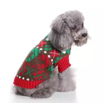 Christmas Dog Sweater Winter Warm Dogs Clothes For Puppy Cat Knitted Sweater Chihuahua Schnauzer Coat New Year Pet Apparel Pug S