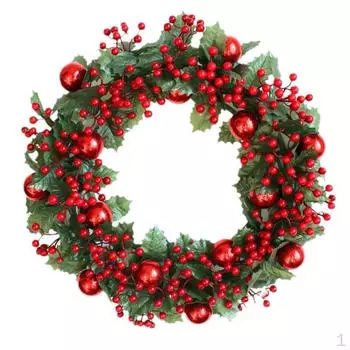 Christmas Door Wreath ,Red Green Wreath, Front Xmas for Porch Holiday Wall