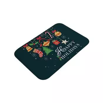 Christmas Doormat Outdoor Bathroom Anti-skidding Mat Entrance Rugs зелёный