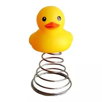 Christmas Duck Tree Topper Yellow Duck Figurine with Spring Xmas Tree Top Decoration for Indoor Outdoor Holiday Party Decor жёлтый