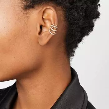 Christmas ear clips, mosquito coil disc, no earrings, women s painless spiral zircon earbone clips, simple u-shaped earrings.