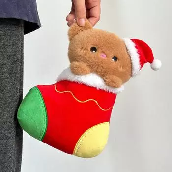 Christmas Elk Plush Doll Cute Christmas Bear Rag Doll Children s Gift Grab Machine Doll Color Random Shipping