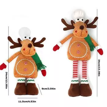 Christmas Elk Stretch Doll, Christmas Window Display, Christmas Telescopic Standing Decoration, Christmas Decoration, One Size