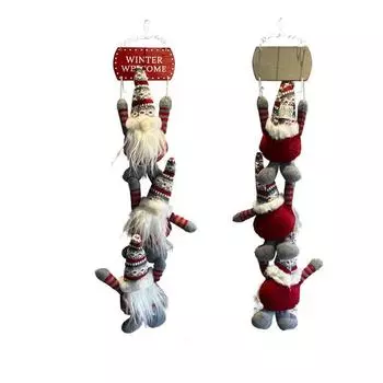Christmas Faceless Old Man Doll Pendant Christmas Decorations Christmas Eve Christmas Small Gift For Girls красный