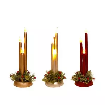 Christmas Flameless Candles Photo Props Party Supplies Ornament LED Candles красный