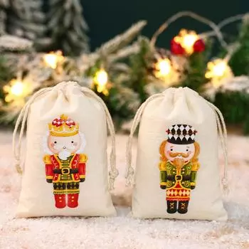 Christmas Gift Bags Merry Christmas Decorations for Home 2024 Candy Cookies Bags Xmas Ornament Navidad Natal New Year Gift 2025