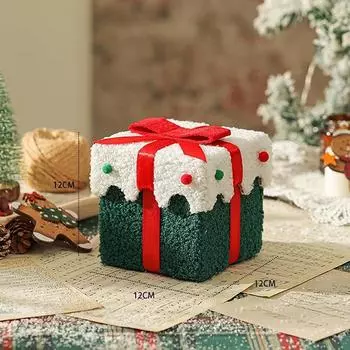 Christmas Gift Box Cute Plush Candy Treat Box Lovely Cartoon Gifts Packing Case Christmas Eve Xmas Decoration