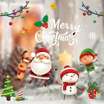 Christmas Glass Vibrant Window Stickers For Joyful Holiday Ideas Decorating 70