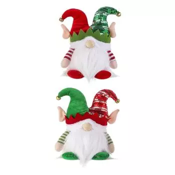 Christmas Gnome Faceless Doll Party Props Friend Gift Decorative with Light for Showcase Kitchen Festival Farmhouse Home