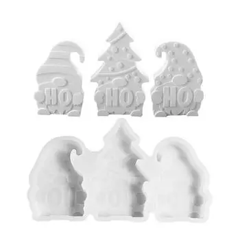 Christmas Gnome Silicone Mould Dwarf Decoration Christmas Gnome Mold Dwarf Ornament Molds Dwarf Decoration For Birthdays белый