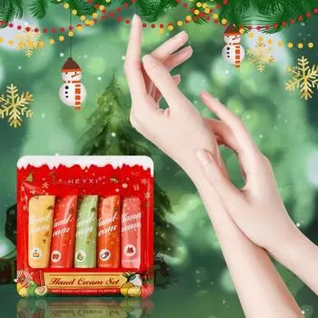Christmas Hand Cream Set of 5 Hydrating and Hydrating Keeps Your Skin Soft and Smooth In Cold Weather Perfect Christmas Gift A SET
