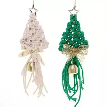 Christmas Hand Woven Pendants Hanging Decorations Ornaments Creative Xmas Tree Home Party Festival Supplies M