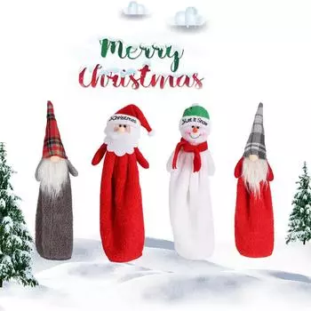 Christmas Handcloth Santa Claus Snowman Bathroom Water Absorbing Towels Christmas decoration for home 1pc