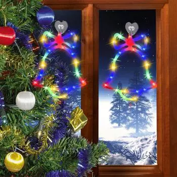 Christmas Hanging Bell Light with Hook Bell Fairy Lights USB/Battery Powered Jingle Bell Tree Light for Window Decoration