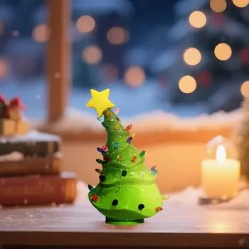 Christmas Happy Atmosphere Glow Christmas Tree Tabletop Ornament Night Light, LLED Light Christmas Day Atmosphere Decoration. One Size