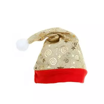 Christmas Hat Santa Claus Festival Party New Year School Dining Bar Garden Decoration Plush Cap Birthday for Adults серебряный