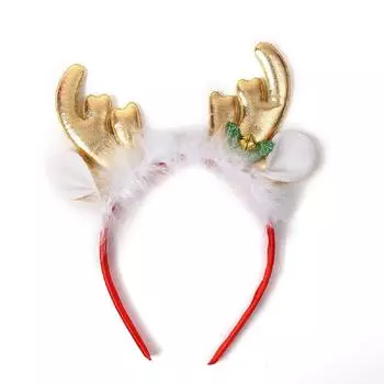 Christmas Headband Antler Christmas Elk Deer Horn Bell Hair Accessories For Kids Noel Natal Party Decoration Favors