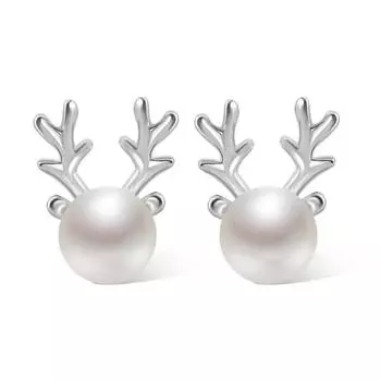 Christmas Holiday Antler Stud Earrings, Temperament Holiday Earrings, Women S Accessories