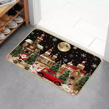 Christmas joy welcome doormat holiday decoration carpet, perfect for entrances, living rooms, bedrooms, kitchens, and laundry ro 400MMx600MM