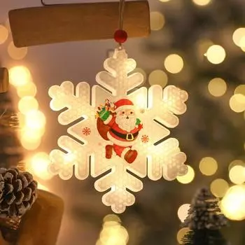 Christmas LED Garland Ornaments Hanging Decoration Home Navidad Wall Door Party Decorations