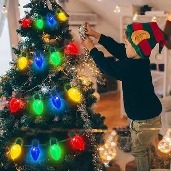 Рождественский светодиодный светильник 9 Light Glow ожерелье Красочный фонарь Bubble Light Glow ожерелье Flash ожерелье украшение для рождественской вечеринки на Хэллоуин Kit A