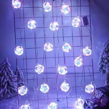 Christmas Light String Merry Christmas Decorations for Home 2024 Christmas Tree Ornament Navidad Noel Xmas Gifts New Year 2024 5m 20LED белый