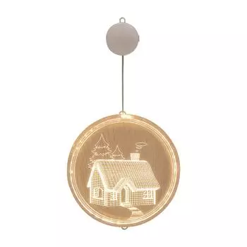 Рождественские огни 3D подвесной ночник на окно Новый год для праздничного декора вечеринки * A