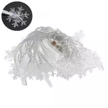 Christmas Lights Fairy Lights Snowflake String Light Battery Operated Snowflake for Bedroom Garden Wedding Birthday Decoration 1.5M 10LED,1PC