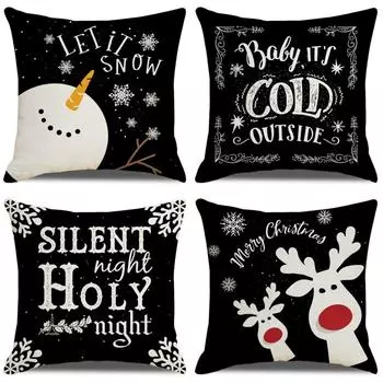 Christmas linen pillowcase American style pillow without pillow core 45*45cm