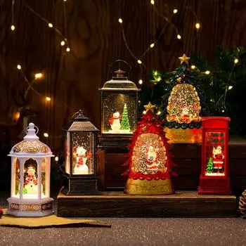 Christmas Luminous Candle Lights, Creative Small Wind Lights, Desktop Ornaments, Christmas Children s Gift Decorations
