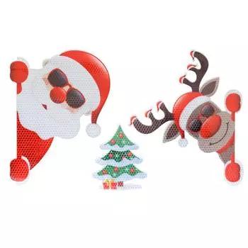 Christmas Magnetic Car Decals Santa Moose