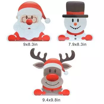 Christmas Magnetic Car Decals Santa Snowman Moose