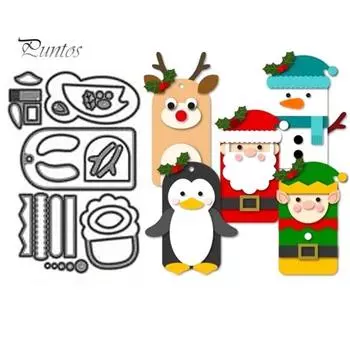 Рождественские металлические штампы DIY скрапбукинг бумажные открытки альбом декор трафарет форма серебряный