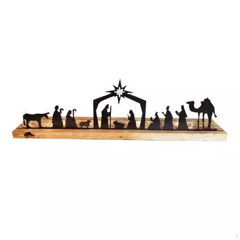 Christmas Nativity Metal Set Sets Standing Collection Scene for S