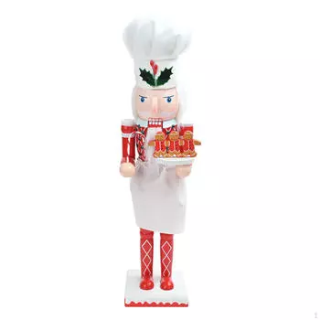 Christmas Nutcracker Figurine Decoration Wood Doll Desktop Ornament Wooden