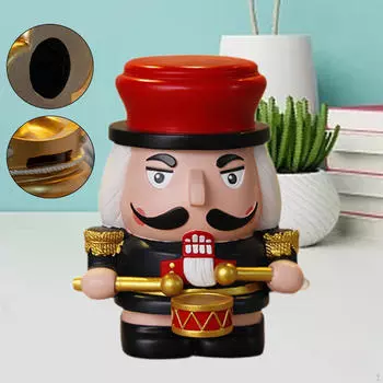 Christmas Nutcracker ,Nutcracker ,Crafts Soldier Money Box for Collectible Indoor Table white red