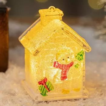 Christmas Ornaments Christmas Decorations, Small Houses Glowing Christmas House Small Gifts Snowman House