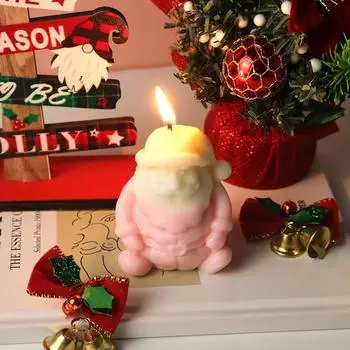 Christmas Ornaments Mold Santa Claus Reusable Christmas Candle Mold 3D Silicone Molds Handmade Holiday Candle Molds For Scented france