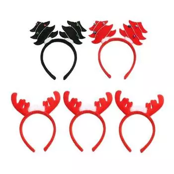 Рождественская вечеринка повязка на голову елка 2шт + Рудольф 3шт